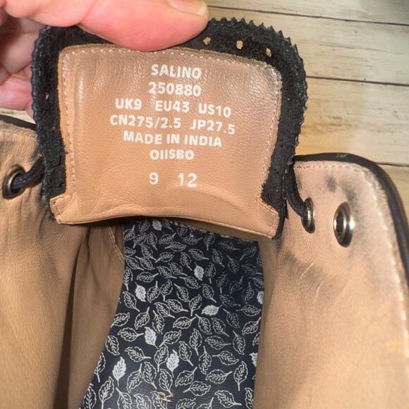 Ted Baker London Salino Black Leather Wingtip Brogue Boots US SIze 10 - Picture 9 of 11